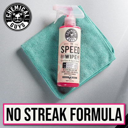 Chemical Guys Speed Wipe Quick Detailer - High Gloss, Streak-Free Shine, Detail Spray for Cars, Trucks, Motorcycles, RVs, and More, Safe on Paint, Glass, Wheels, and Trim, Cherry Scent, 128 fl oz