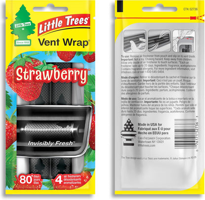 LITTLE TREES Car Air Freshener | Vent Wrap Provides Long Lasting Scent, Invisibly Fresh | New Car Scent, 16 Air Fresheners