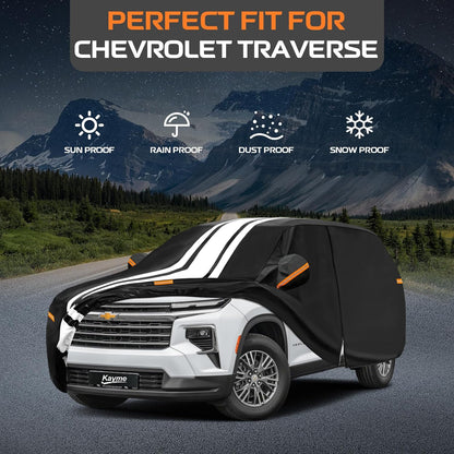 Kayme Heavy Duty Car Cover Custom Fit for BMW 3 Series 320i 325i 328i 330i 335i (1982-2026), Outdoor Full Exterior Cover with Tape and Towel, Rain Snow Sun UV Protection. - Colors A