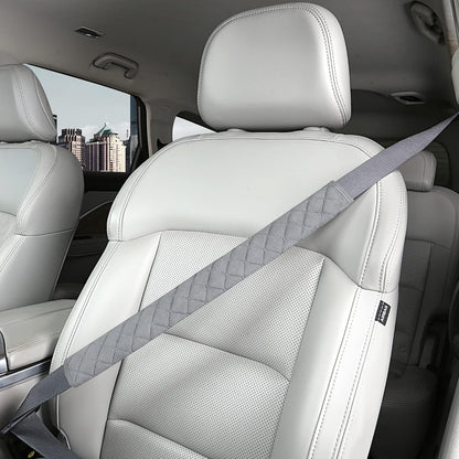 HighnessHwoo Extra Long Seatbelt Covers for Adults Kids Women & Men, Soft Car Seat Belt Strap Cushion for Sedan, SUV, Trucks, Shoulder Neck Chest Protector Pads, Auto Accessories, 1pc, Gray, 25.5in
