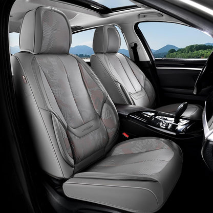Coverado Seat Covers Full Set, Black Seat Covers for Cars 5 Seats, Car Seat Protector, Waterproof Nappa Leather Car Seat Cushion, Front and Rear Car Seat Cover Fit for Most Sedans SUV Pick-up Truck - Colors B