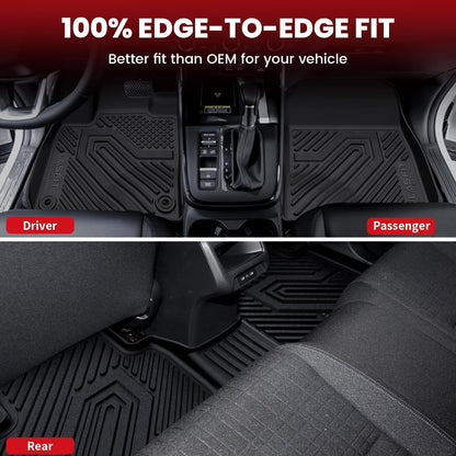 LASFIT Full Set Floor Mats for Honda CR-V 2026 2025 2024 2023 (Gasoline & Hybrid & e:FCEV), All Weather TPE Custom Fit Floor Liners 1st & 2nd Row & Seat Back Mat & Cargo Mat (Upper Position)