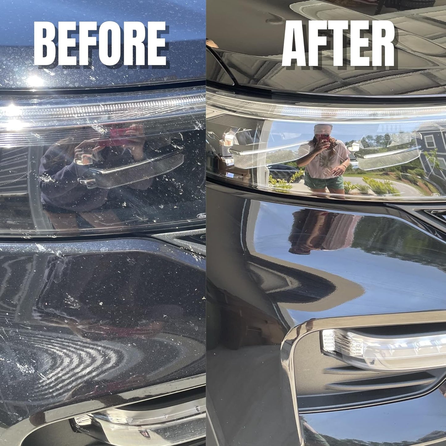 Car Bug Cleaner, Remover & Wash - Spray Bugs, Tar, Bird Poop Off Exterior of Car & Windshield. Remove Black Streaks Without Scratching or Removing Paint. 24 oz bottle w/ Microfiber Cloth