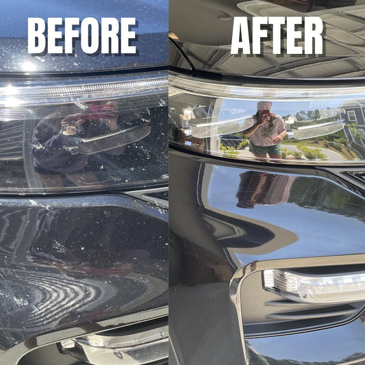 Car Bug Cleaner, Remover & Wash - Spray Bugs, Tar, Bird Poop Off Exterior of Car & Windshield. Remove Black Streaks Without Scratching or Removing Paint. 24 oz bottle w/ Microfiber Cloth