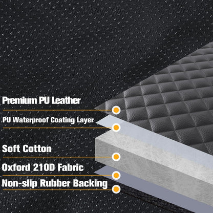 PETICON Waterproof Scratchproof Pet Bench Seat Covers for Cars, SUVs, Nonslip Durable Back Seat Cover for Dogs, 600D Oxford Fabric, Machine Washable