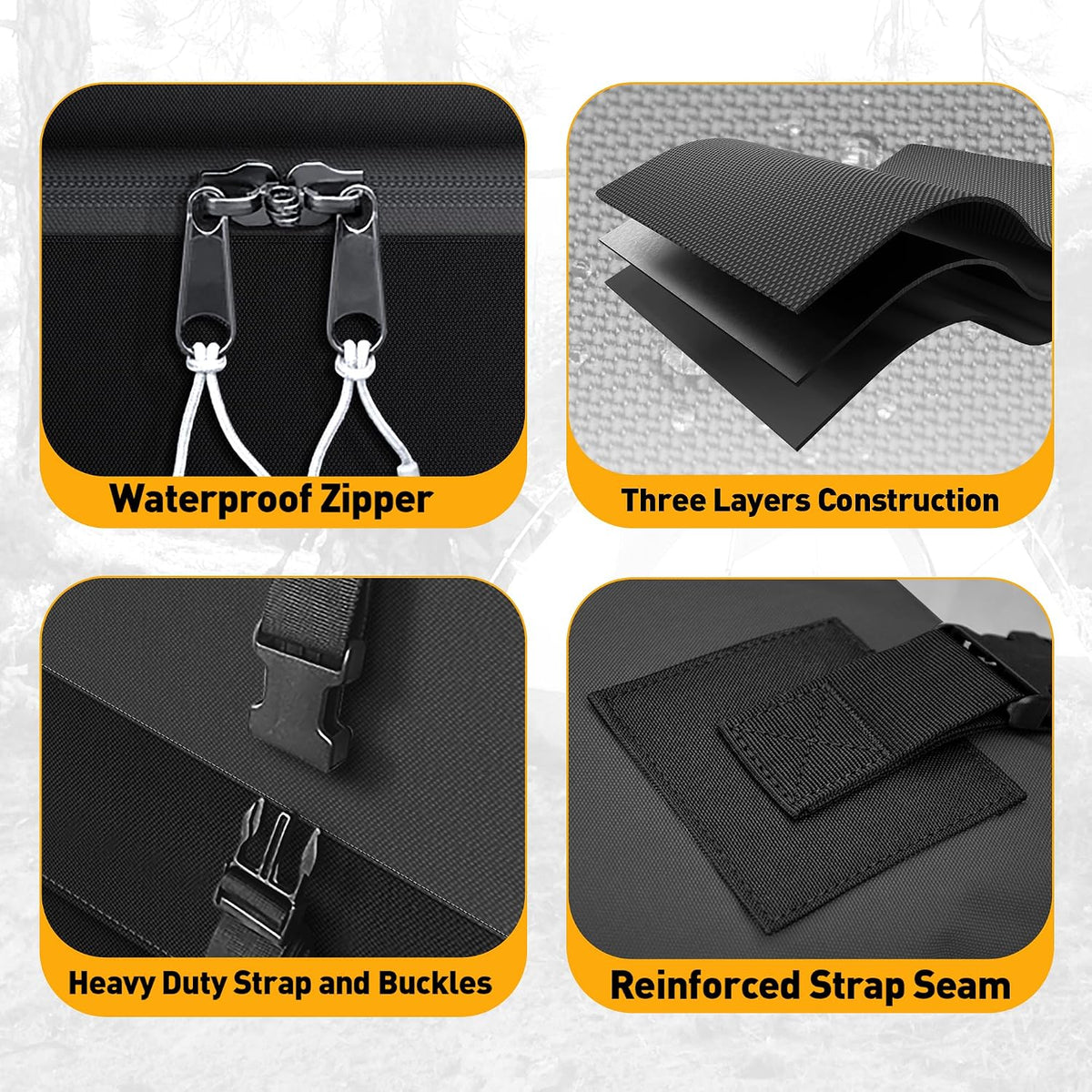 WILDROAD Car Roof Bag Rooftop Cargo Carrier, 21 Cubic Feet Waterproof Roof Luggage Cargo Carrier Bag with Anti-Slip Mat for All Cars Vehicles SUV with/Without Rack (21 Cubic Feet)