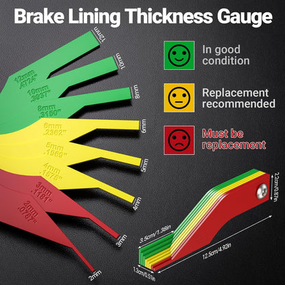 Preciva Tire Tread Depth Gauge, Digital Tire Depth Gauge with Large LCD Display and Inches, Millimeters, Fraction Conversion, Tread Depth Gauge Suitable for Thread Depth, Brake Shoe and Pad Wear