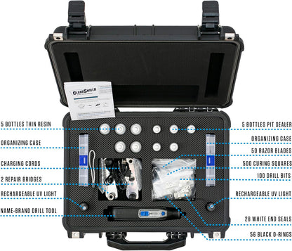 Clearshield Windshield Repair Kit - Window Rock Chip Repair Kit - Cracked Windshield Repair Kit - Auto Glass Repair Kit for 200+ Repairs