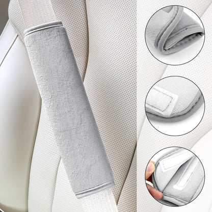 yuntop 2 PCS Car Seat Belt Pads Cover Soft Seat Belt Shoulder Pad Safety Belt Strap Shoulder Pad Comfortable Driving Compatible with Most Cars Helps Protect You Neck and Shoulder (Black)