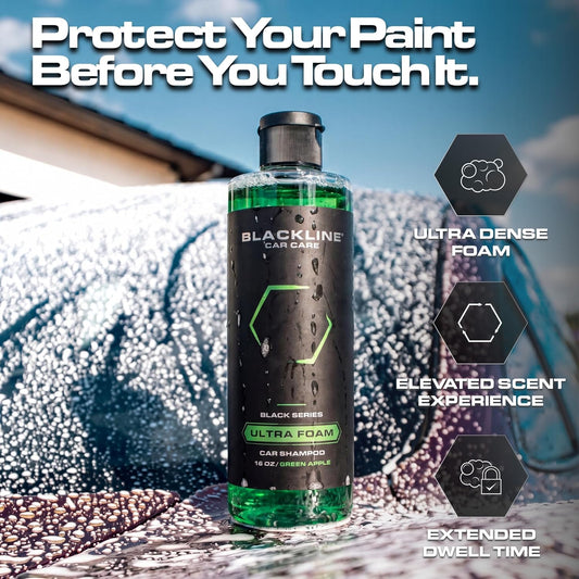Blackline Automotive Extreme Foaming Car Shampoo - Extreme Ultra Foam Perfect for Ceramic Coatings - Compatible with Foam Cannon for Pressure Washer (16 FL Oz, Dark Ice)