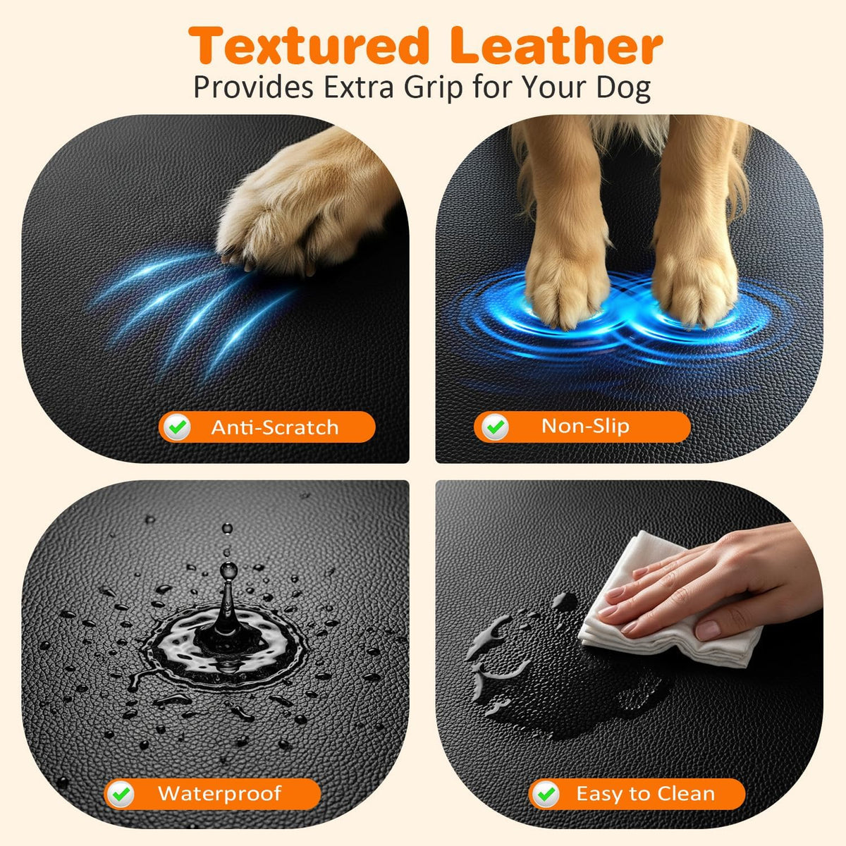 URPOWER Dog Car Seat Cover for Pets 100% Waterproof Seat Cover Hammock 600D Heavy Duty Scratch Proof Nonslip Durable Soft Back Seat Covers for Cars and SUVs