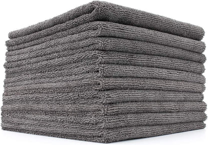The Rag Company - Edgeless 365 Microfiber Towels (10-Pack) Premium 70/30 Blend, Professional Polishing, Wax Removal, Auto Detailing, 365gsm, 16in x 16n, Royal Blue