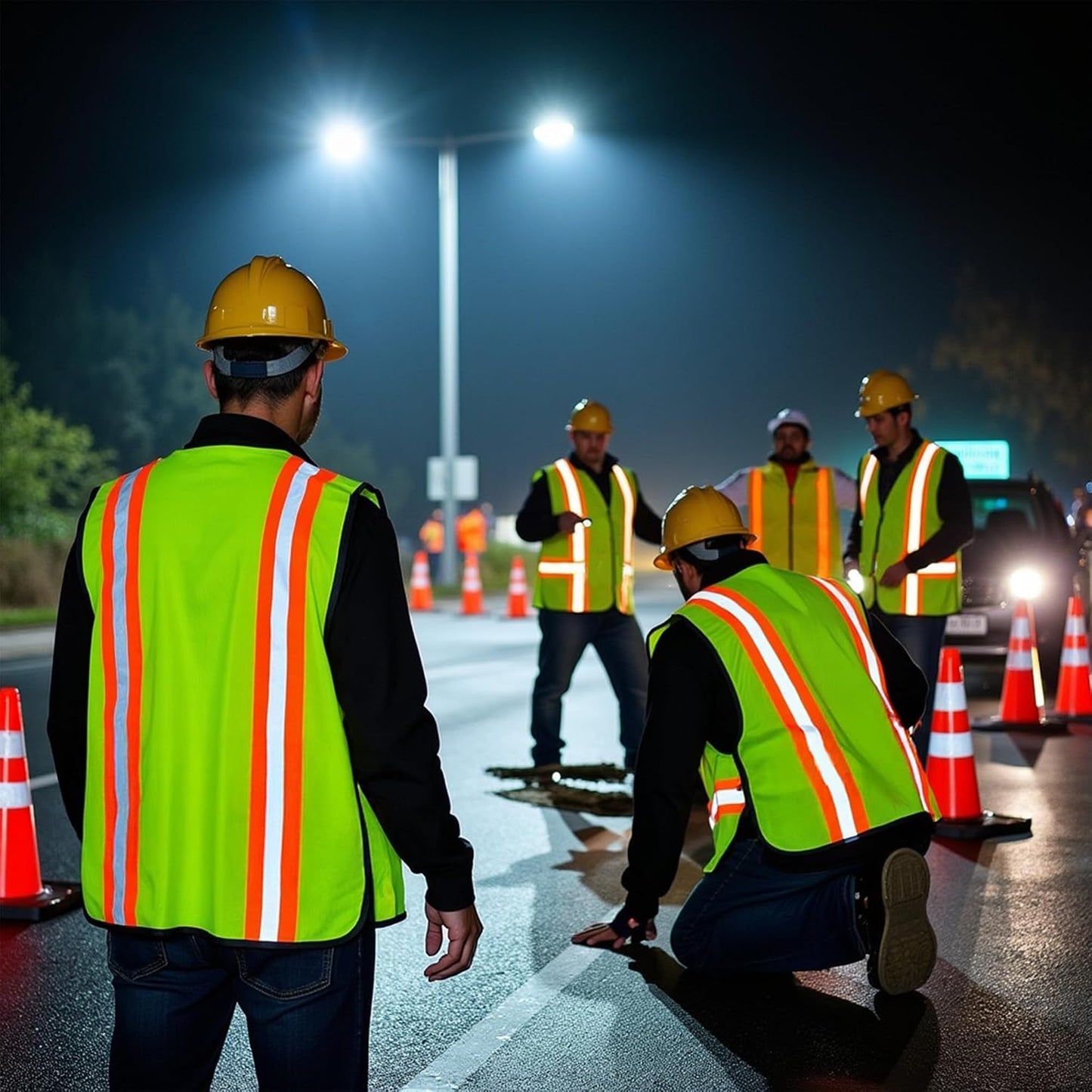 G & F Products High Visibility Reflective Safety Vest, One Size, Machine Washable Work Vest for Jobsite Safety