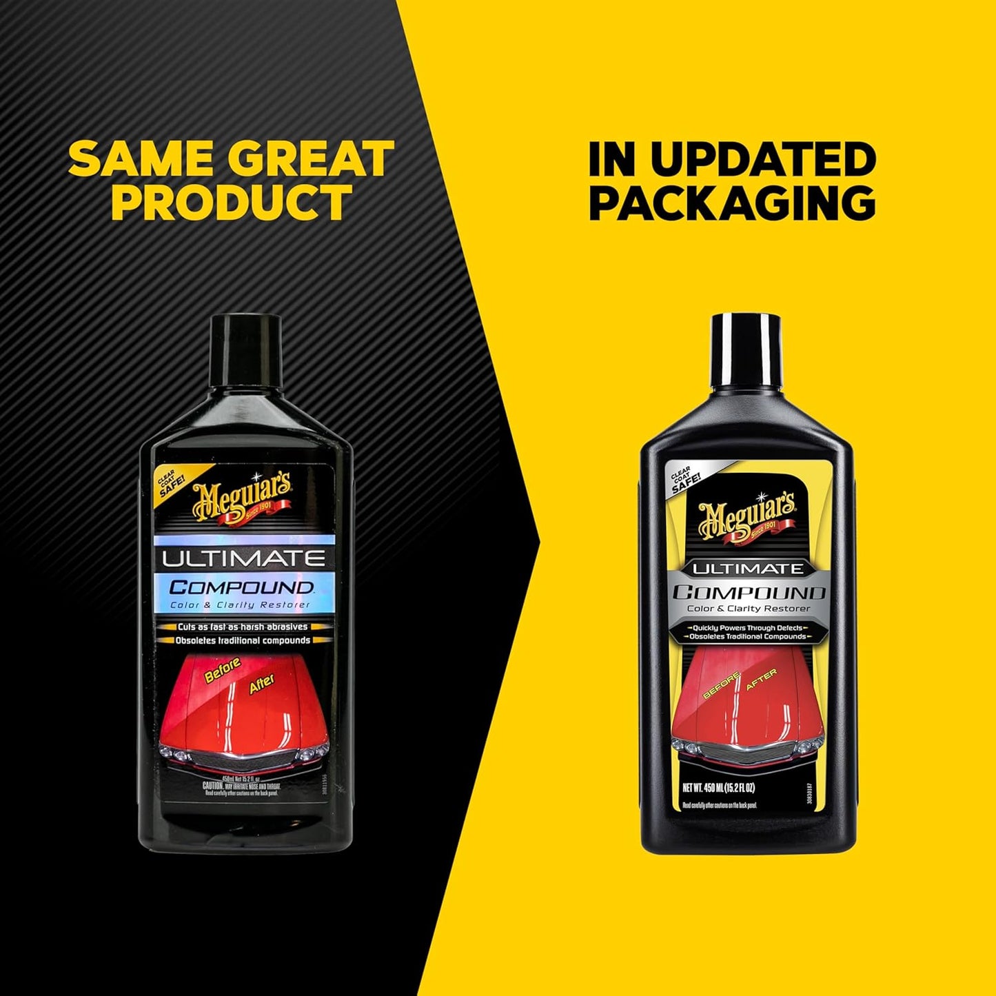 Meguiar's Ultimate Compound 6 Pack - for Metals, Painted Surfaces, Plastics - Fine Zirconia Alumina