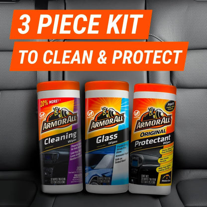 Armor All Car Cleaning Wipes 90-Count - Convenient Car Interior, Dashboard, Leather, Fabric & Vinyl Wipes, Gift for Car Lovers