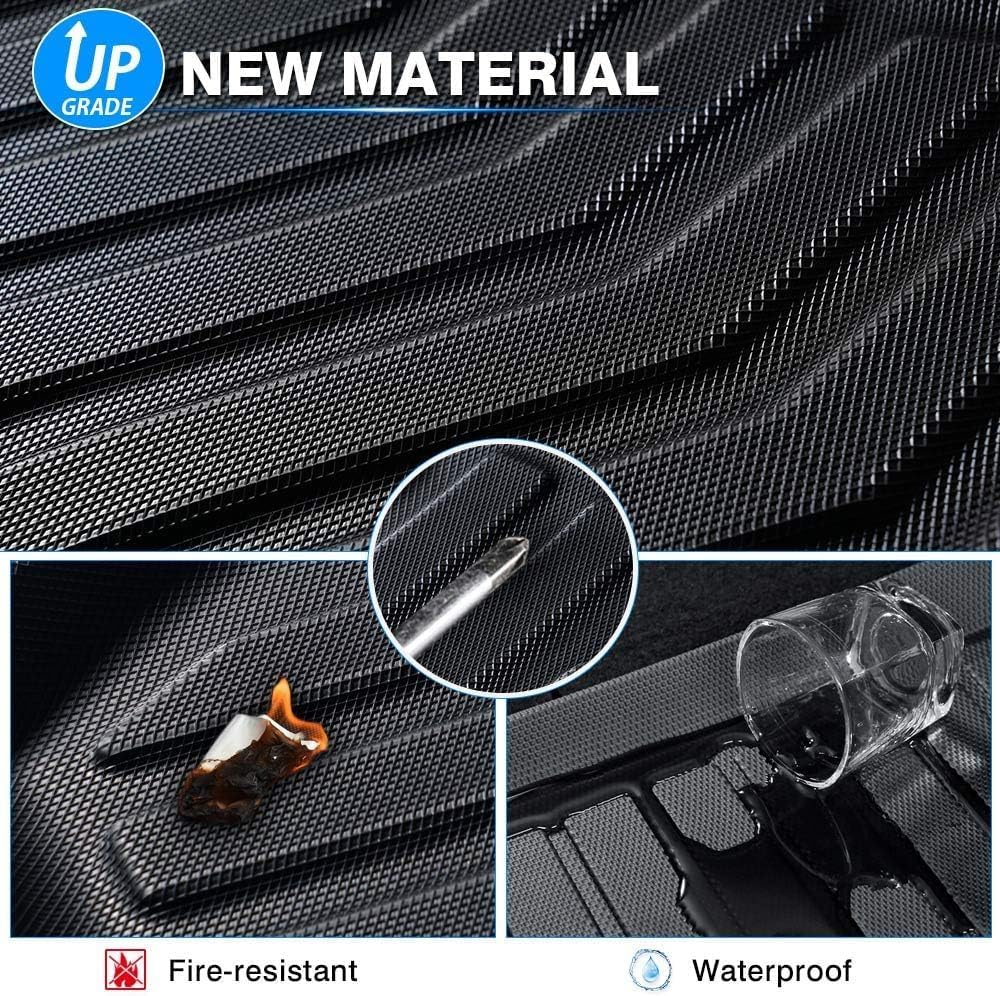 All Weather Rubber Car Floor Mats Compatible with 2013-2017 Honda Accord, Custom Fit Car Mat Full Set with Raised Edge, Odorless, Easy to Install in 5 min, Non-Slip Surface, No Need Trimming