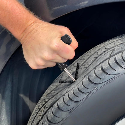 Slime 2040-A Tire Repair Plug Kit, Deluxe, Contains Strings, Tools and Glue, 11 Pieces