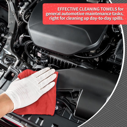 Microfiber Cleaning Cloth, 100 Pack Cleaning Rags Microfiber Towel Bulk Absorbent Lint-Free Wash Cloths, All-Purpose Shop Towels for Cars, Automotive, Garage, Home & Kitchen 11.5"*11.5"