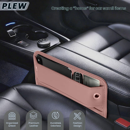 Anti-Drop Car Seat Gap Filler Organizer, Premium Leather Console Organizer, Easy Access to Phone/Keys, Universal Fit for Car SUV Truck Multi-Purpose Essentials Organizer(2PC)