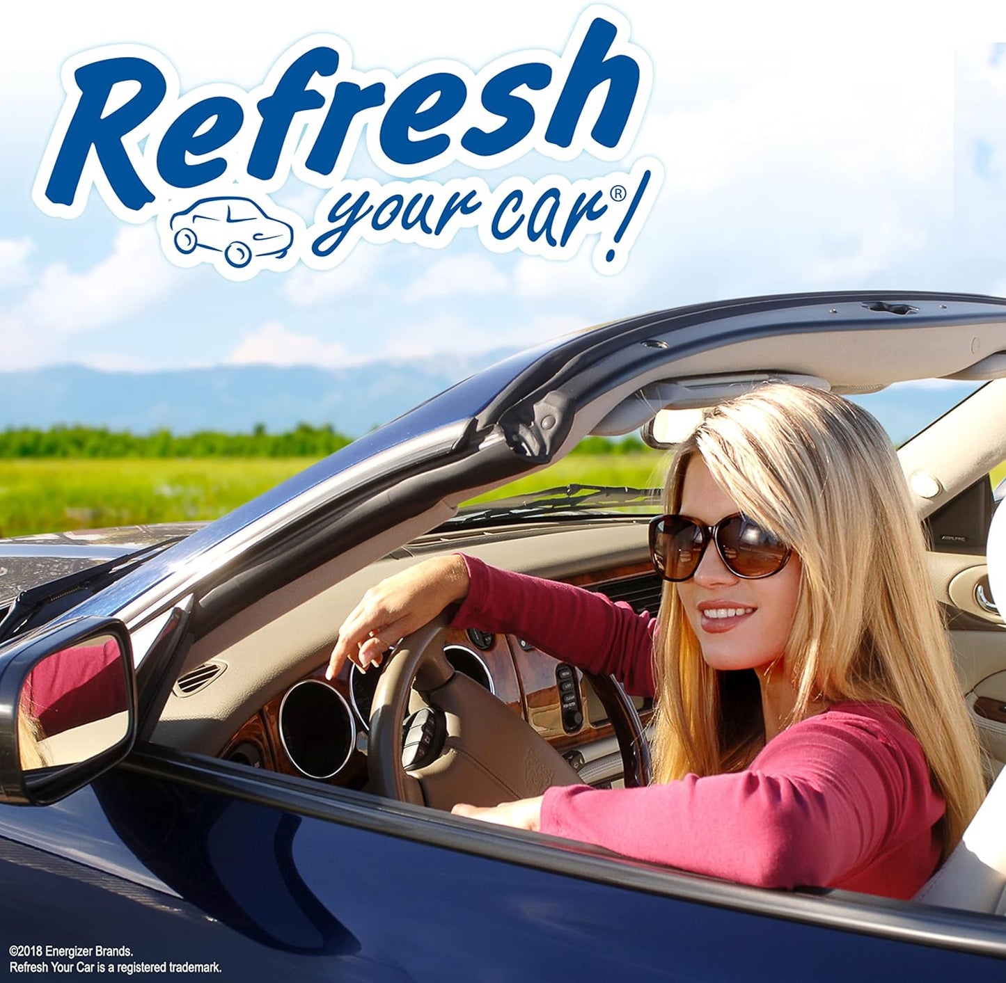 Refresh Your Car Air Freshener Vent Sticks, Fresh Linen Scent, 4 Pack, Convenient Car Vent Sticks
