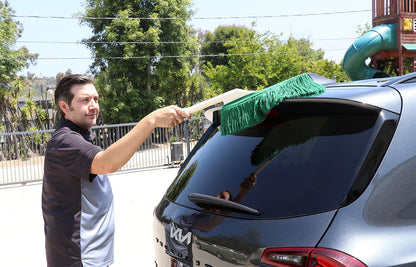 California Car Duster Detailing Combo with Plastic Handle and Green Mop 62455