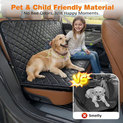 URPOWER Dog Car Seat Cover for Pets 100% Waterproof Seat Cover Hammock 600D Heavy Duty Scratch Proof Nonslip Durable Soft Back Seat Covers for Cars and SUVs