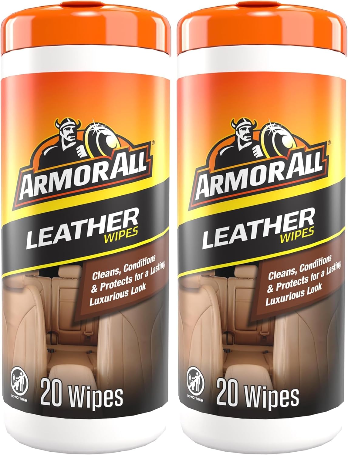Armor All Interior Cleaner Car Leather Wipes by , For Cleaning Cars, Trucks and Motorcycles, 20 Count