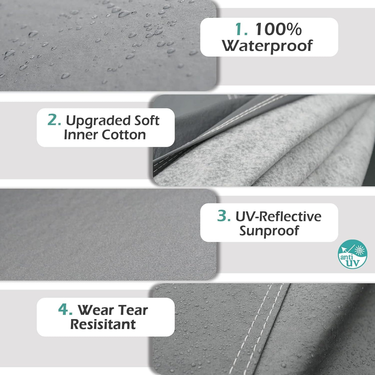 GUNHYI 16 Layers Car Cover Waterproof All Weather, Heavy Duty Outdoor Car Cover Universal Fit Sedan Toyota Camry, Tesla Model 3, Honda Accord, Nissan Altima, Kia K5/Stinger, Hyundai Sonata etc.