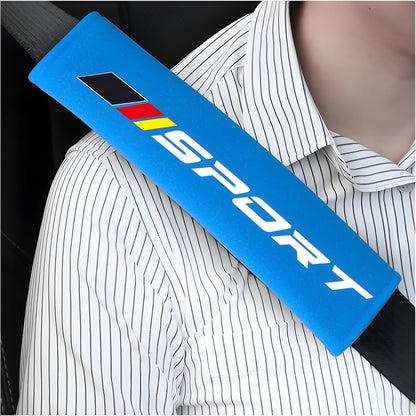 Mandark Car Seat Belt Pad, Vehicle Seatbelt Shoulder Strap Cover for More Comfortable Driving, Auto Interior Safety Belt Protection Cushion Accessories, Universal for SUV, Truck, RV (Black)