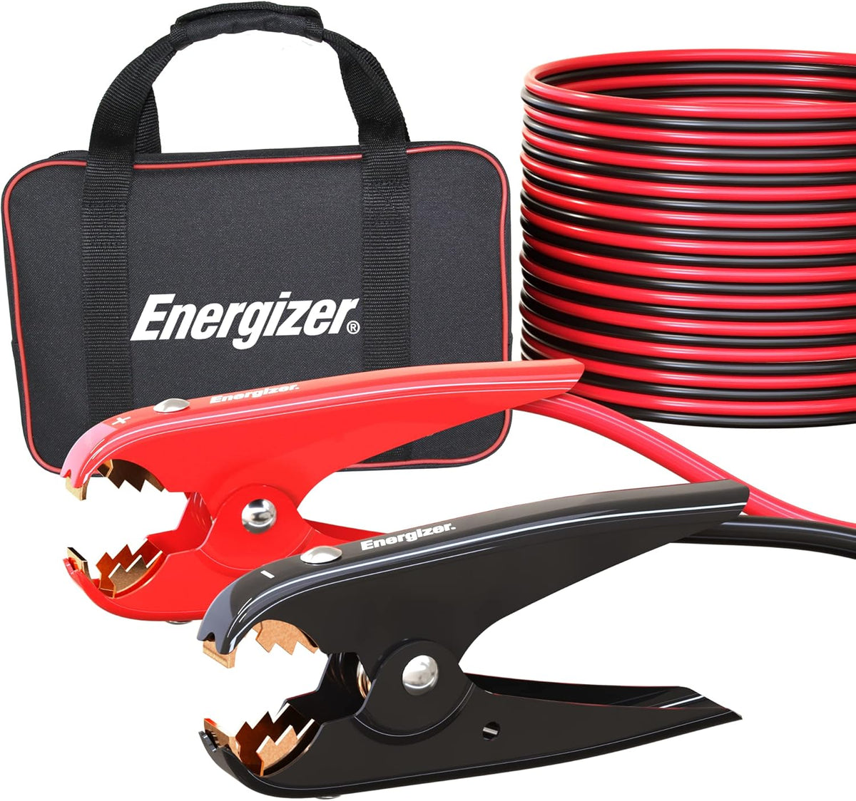 Energizer Jumper Cables for Car Battery, Heavy Duty Automotive Booster Cables for Jump Starting Dead or Weak Batteries with Carrying Bag Included (16-Feet (4-Gauge)
