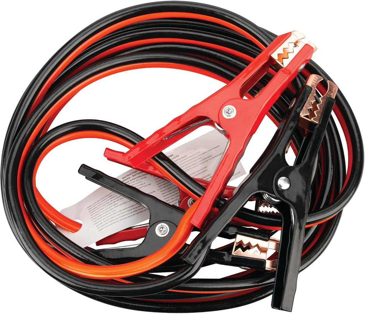 Performance Tool W1675 10ft 4GA Lighted Jumper Cables - Tangle-Free, Heavy Duty Clamps, Suitable for Trucks, SUVs, and Other Large Vehicles