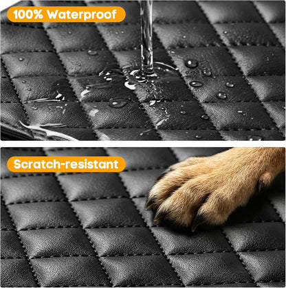 PETICON Waterproof Front Seat Car Cover 2 Pack, Full Protection Dog Car Seat Cover with Side Flaps, Nonslip Scratchproof Captain Chair Seat Cover Fits for Cars, Trucks, SUVs, Jeep, Black