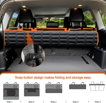 Reliadura SUV Cargo Liner for Dogs, Waterproof Dog Trunk Cover with Bumper Flap Protector, Pet Cargo Mat for SUVs Sedans Vans, Non-Slip Scratchproof Dog Seat Cover, Large Size Universal Fit