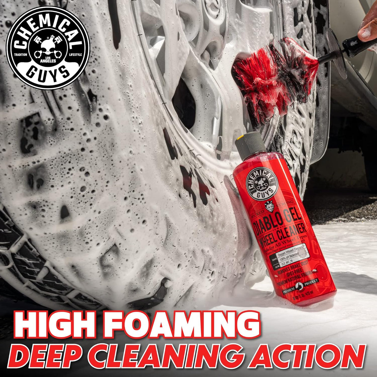 Chemical Guys Diablo Wheel Cleaner Spray - 2 Pack 16 oz Bottles, Safe on All Wheel & Rim Finishes, Sprayable Formula Removes Brake Dust, Dirt & Grime, Car Care for Trucks, SUVs, Motorcycles & RVs