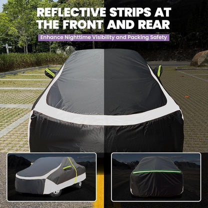 SUV car Cover All Weather Waterproof Murano, Subaru Outback/Solterra，Cadillac XT5/SRX, Buick Envision and Other Models -Outdoor Sunshade Protection with Zipper (Length 188 to 195 inch)