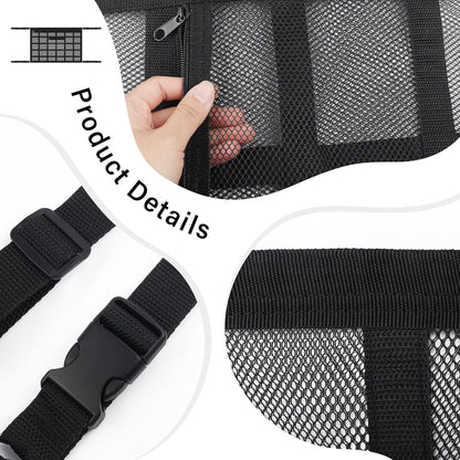 Upgrade Car Ceiling Cargo Net Pocket with Zip,Double Layers+Avoid Sagging Roof Cargo Bag for Toy,Quilts,Tickets,Universal Road Trip Essentials Car Organizers and Storage for Truck SUV