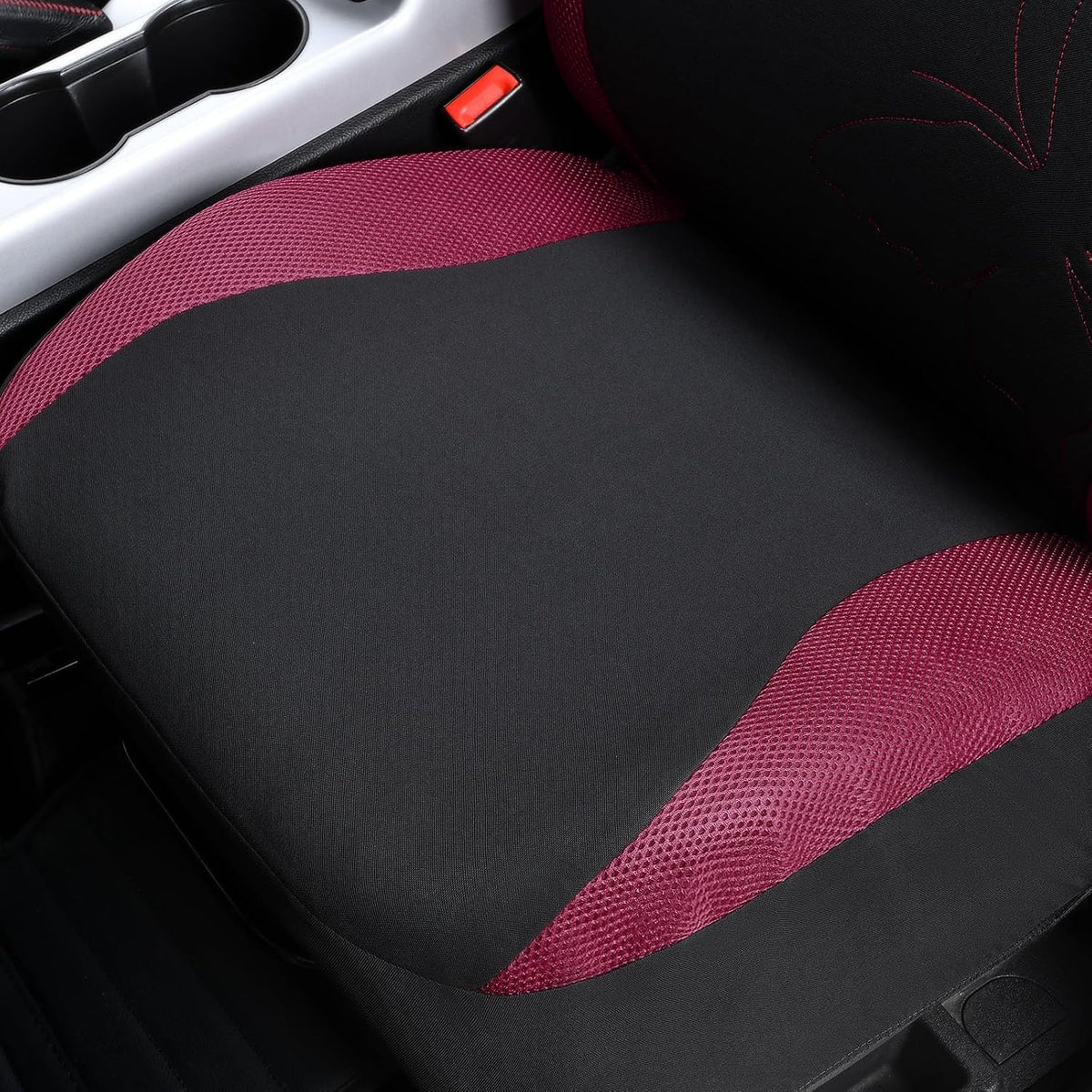 Flying Banner Butterfly car seat Covers ful Set Fashion Universal Lady Woman Female Rear Bench Split Colorized (Pink, 2 Fronts - Lace)