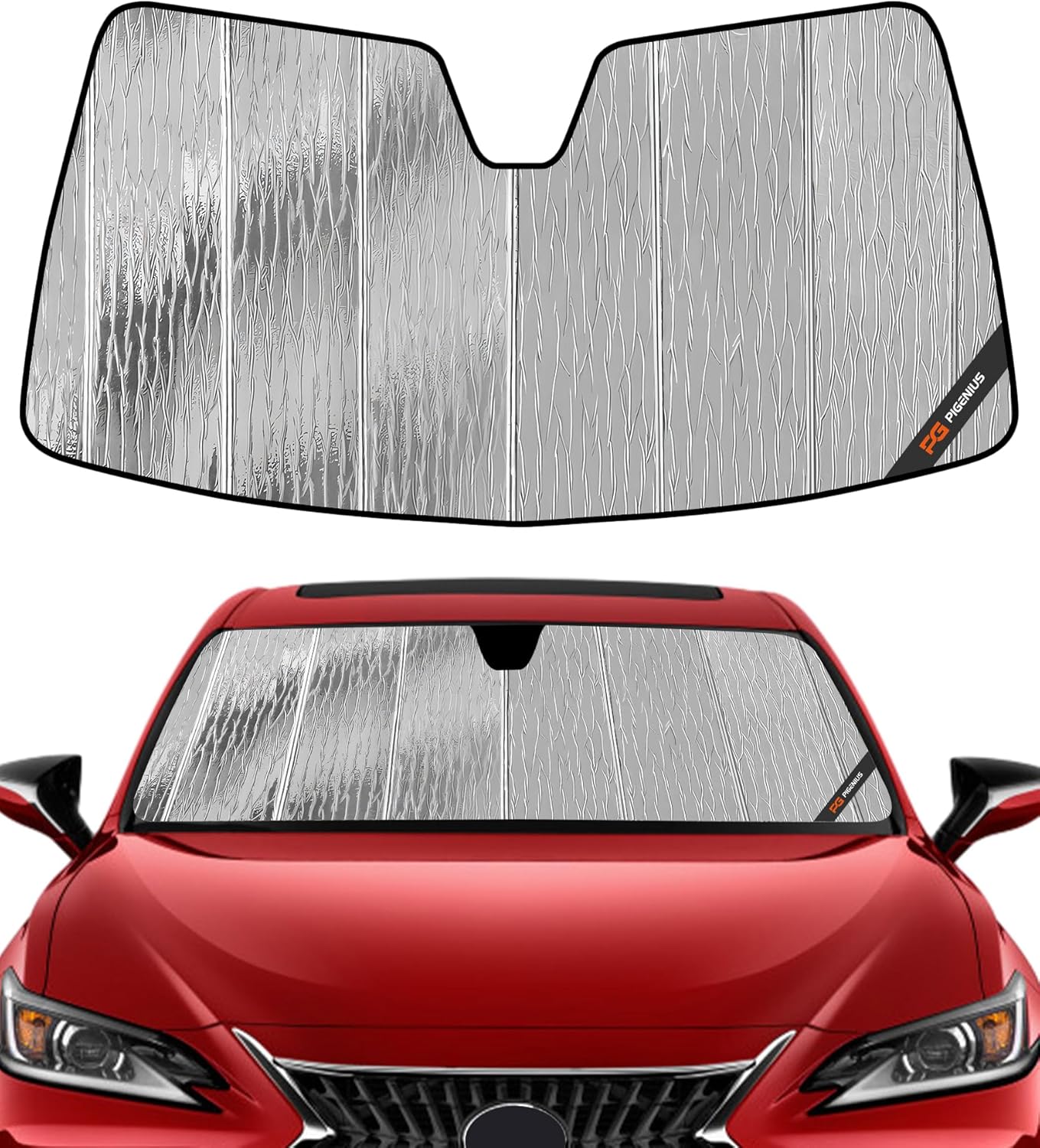 Pigenius Windshield Sun Shade for Lexus RX350/RX450h 2010-2015 Front Window Sunshade - AstraGuard