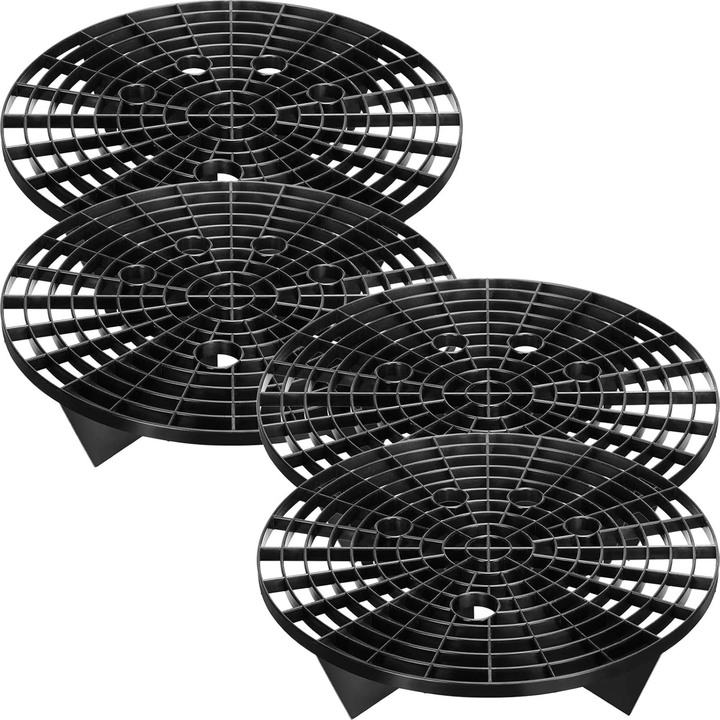 Tallew Car Wash Bucket Insert Grit Traps for Car Washing Detailing Kit Accessories Cleaning Tool Fits 12 Inch Diameter Bucket or 3-5 Gallon(Black,4 Pieces)