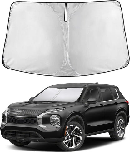 EcoNour Car Windshield Sun Shade | 2025 Upgraded Innovative No-Light-Pass Technology for Maximum Coverage | Foldable Sun Shade Keeps Your Vehicle Cool | Must-Have Car Accessories | Small (59" x 29") - Colors E