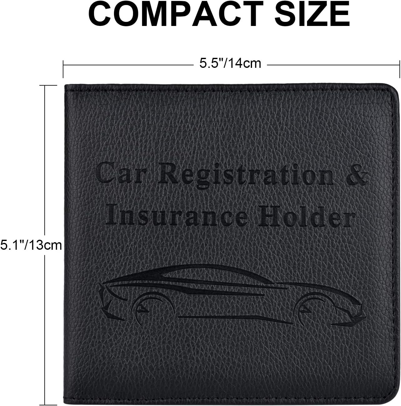 Car Registration and Insurance Holder, Car Accessories Vehicle Glove Box Car Organizer Women Wallet Case for Cards, Essential Document, Driver License by Cacturism, Pink | for Cards