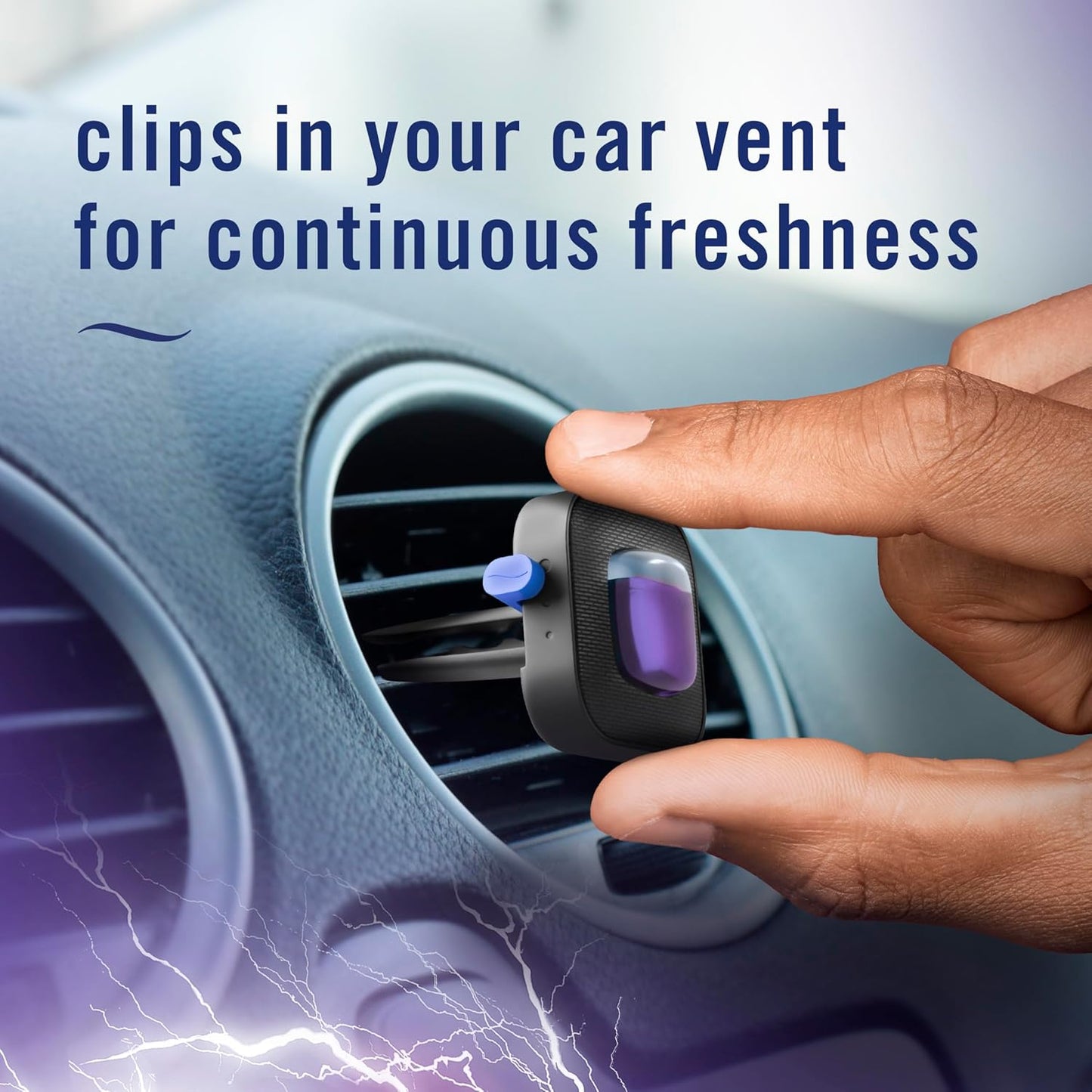 Febreze Car Air Freshener Vent Clip, Midnight Storm, 1 count, .06 oz