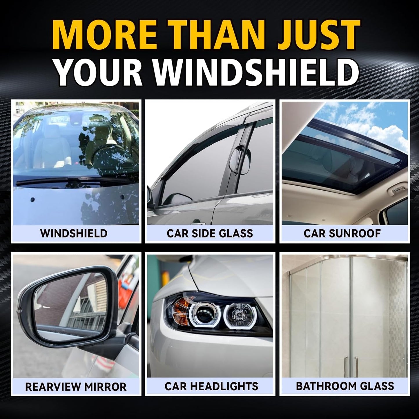 XPERTCHEMY Ceramic Rain Repellant Windshield, Glass Coating Spray, Hydrophobic Protective Formula, Advanced Rain Windshield Water Repellent for Cars, Mirrors and Other Glass Surfaces