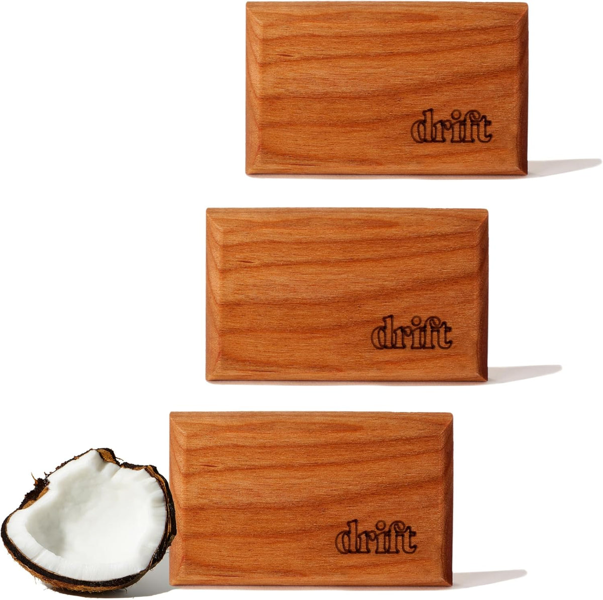 Drift Car Air Freshener - The Original Wood Air Freshener - Car Odor Eliminator - Long Lasting Scent - Metal Clip - Essential Oils - Clean Ingredients - Variety 3 Pack Refill - NO CLIP INCLUDED