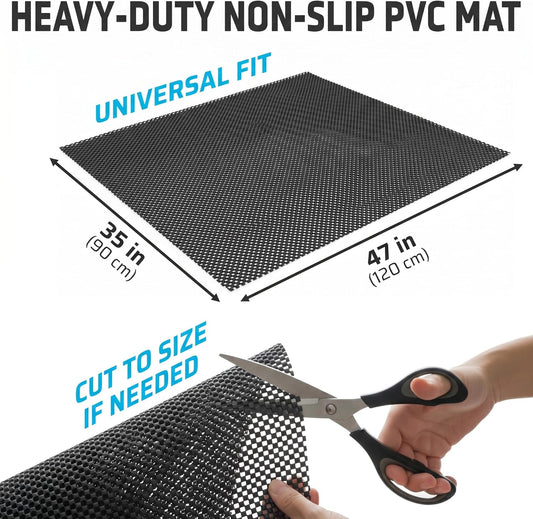 Non Slip Roof Mat - Soft Protector Mat and Car Roof Liner for All Vehicles - All Weather Grip for Roof Cargo Rack Scratch Protection (47 x 35 in)