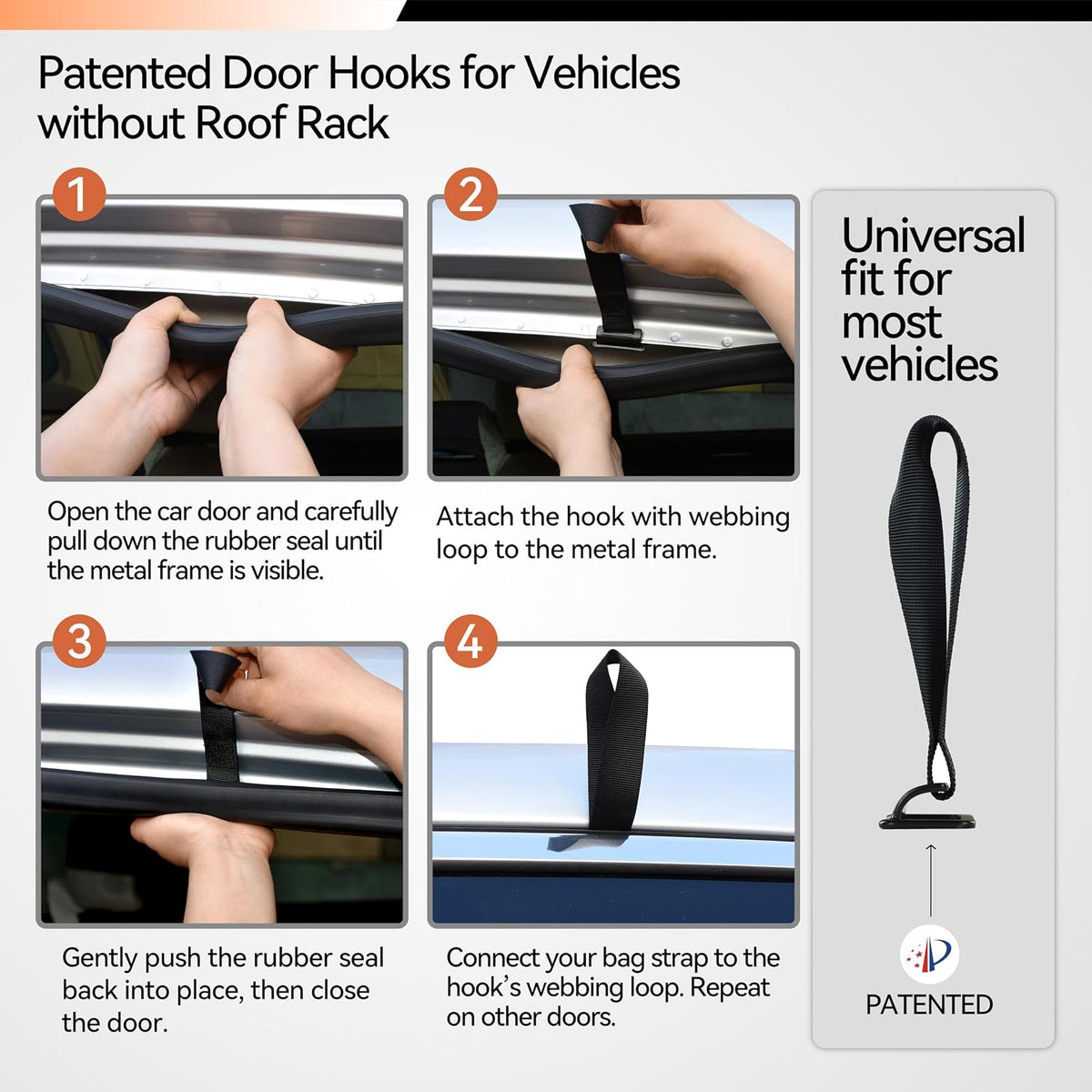 MARCHWAY Waterproof Car Roof Luggage Bag, Weatherproof Soft Shell Rooftop Cargo Carrier Bag for Vehicles with or Without Rack. 6 Door Hooks, Anti Slip Mat, Lock Included (21 Cubic Feet, Black)