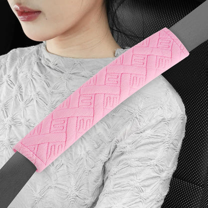 JUSTTOP 2-Pack Universal Car Seat Belt Pads Cover for A More Comfortable Driving, Seat Belt Shoulder Strap Covers Harness Pad for Car Interior Accessories(Black)
