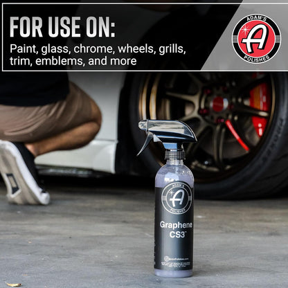Adam's Polishes Graphene CS3 (16oz) - Graphene Waterless Wash Ceramic Spray Coating Detail Spray | High Gloss Car Wash Cleaning Spray for Car Detailing | RV Boat Motorcycle