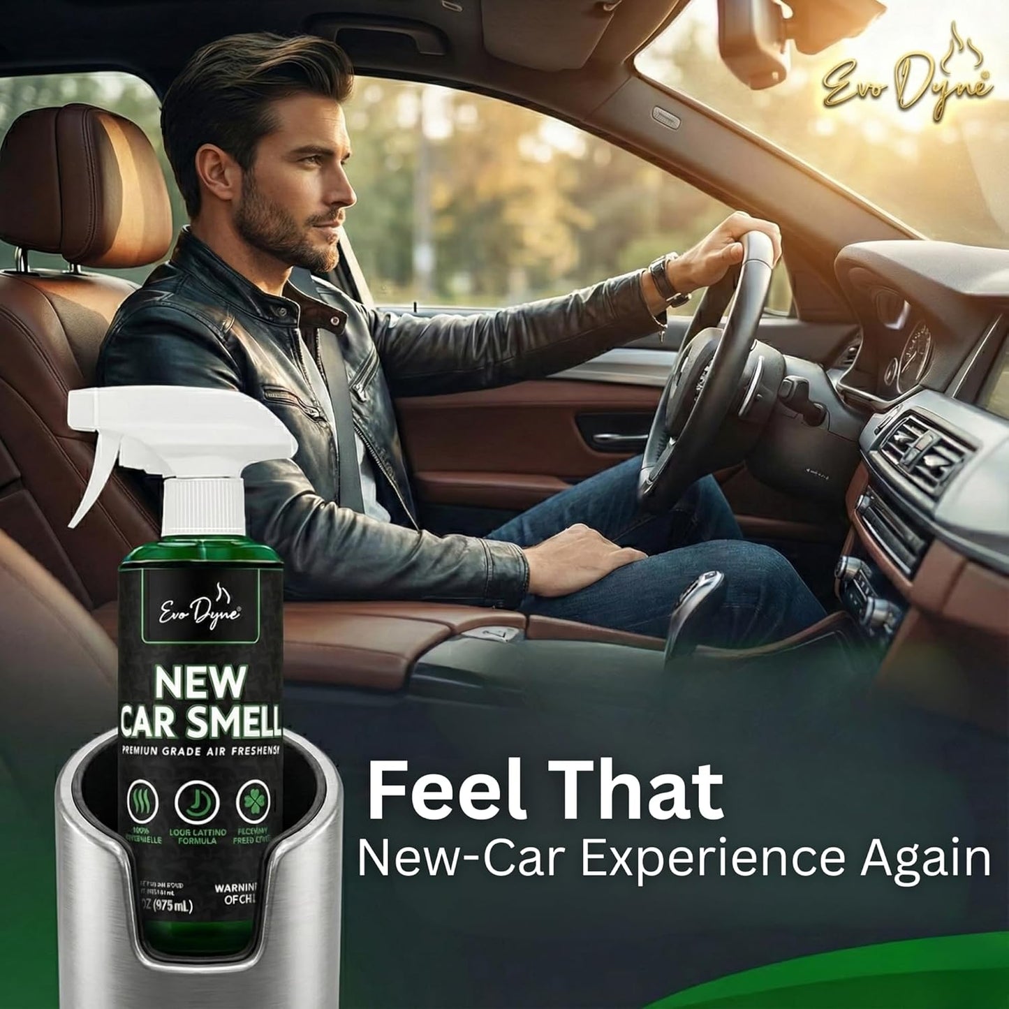 New Car Smell Spray (16oz) – Long Lasting Air Freshener for Cars, Eliminates Odors, Fresh New Car Scent Like Dealership Finish, Made in USA