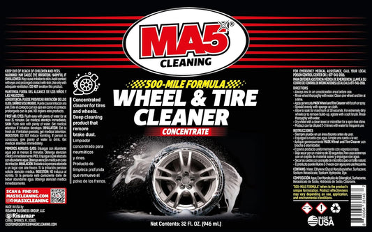 MA5X Wheel and Tire Cleaner | Concentrated, Brake Dust Remover | Wheel Cleaner Spray | 32oz Bottle | Pack of 1